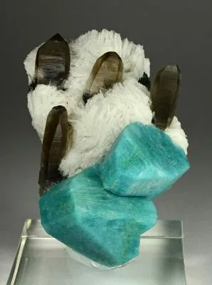 Amazonite with Smoky Quartz image