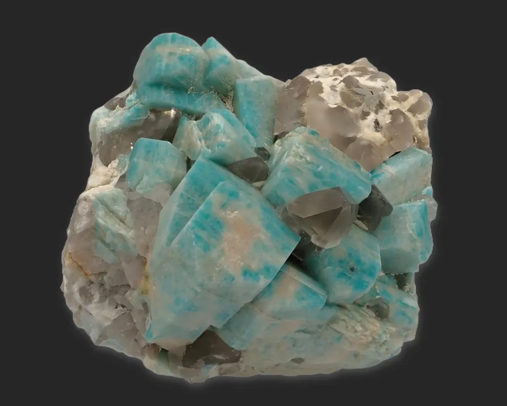 Amazonite with smoky Quartz image