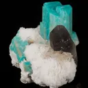 Amazonite with Smoky Quartz on Cleavelandite - image 3