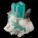 Amazonite with Smoky Quartz on Cleavelandite - image 4