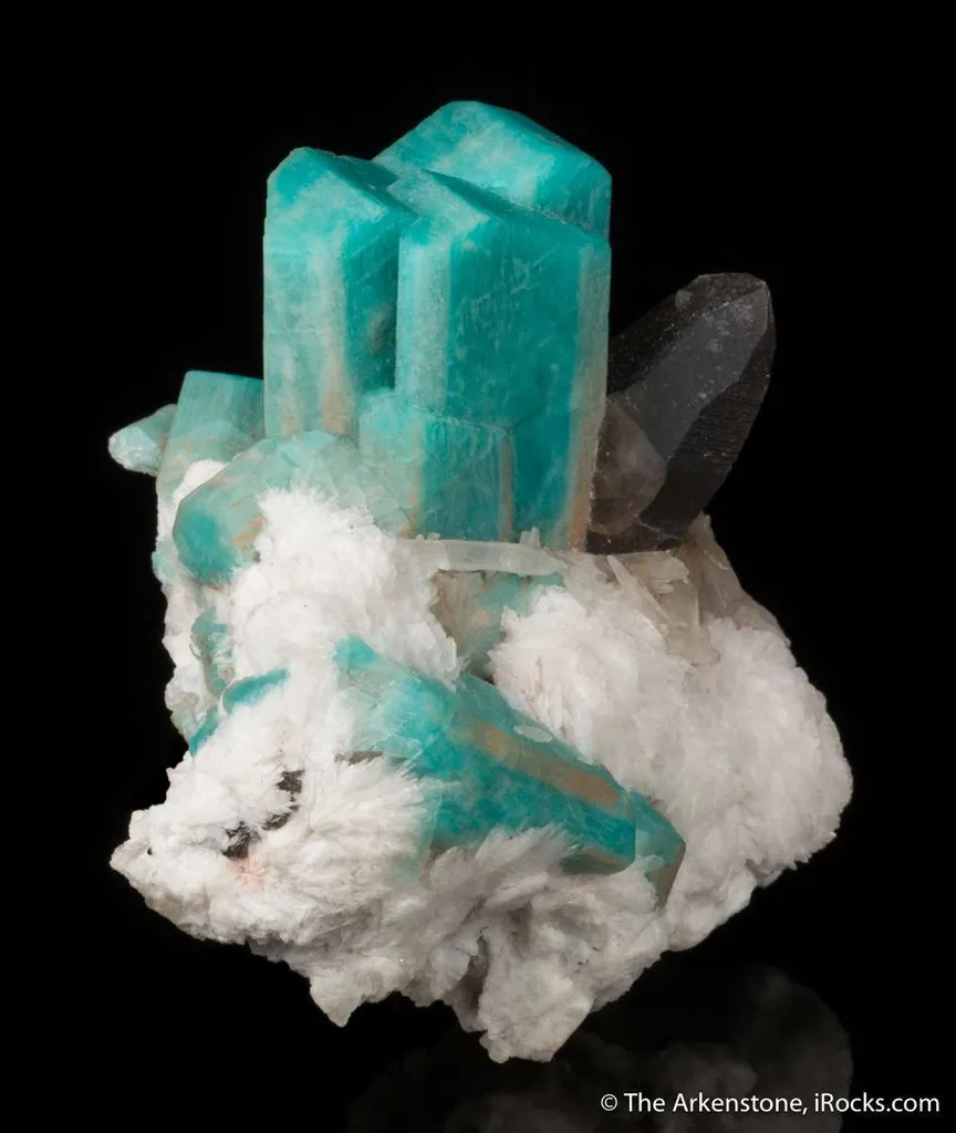 Amazonite with Smoky Quartz on Cleavelandite - image 5