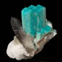 Amazonite with Smoky Quartz on Cleavelandite - image 1