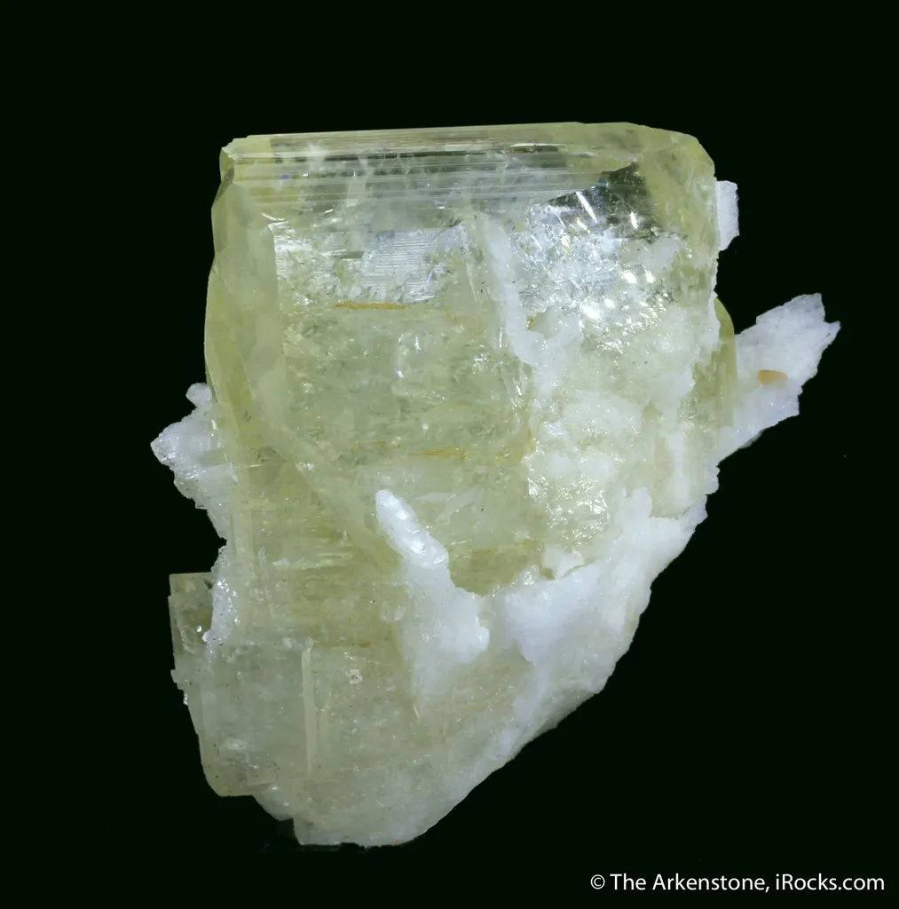 Amblygonite (twinned) with Albite - image 3