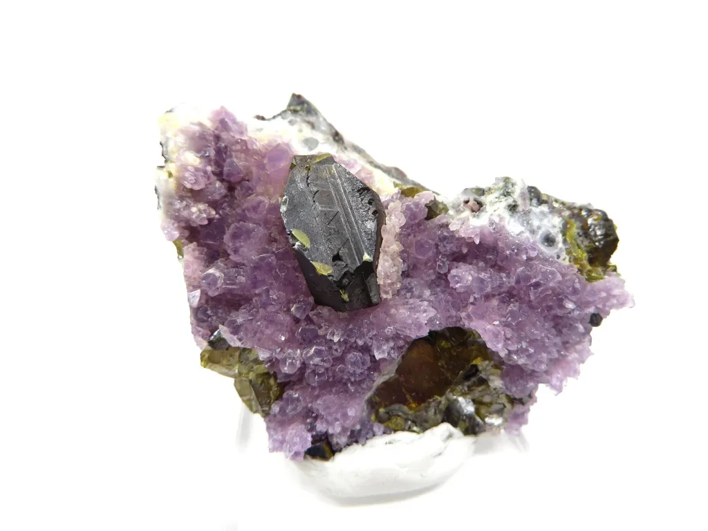Amethyst and Sphalerite image