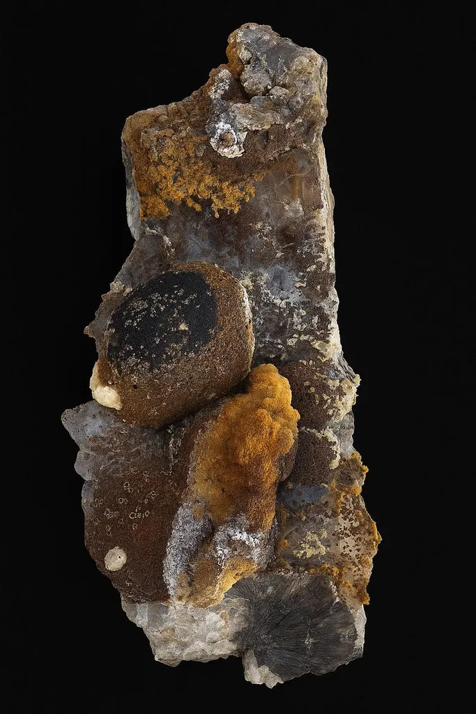 Amethyst Calcite on Agate with Astibin Spheres – Unique Natural Mineral Specimen image