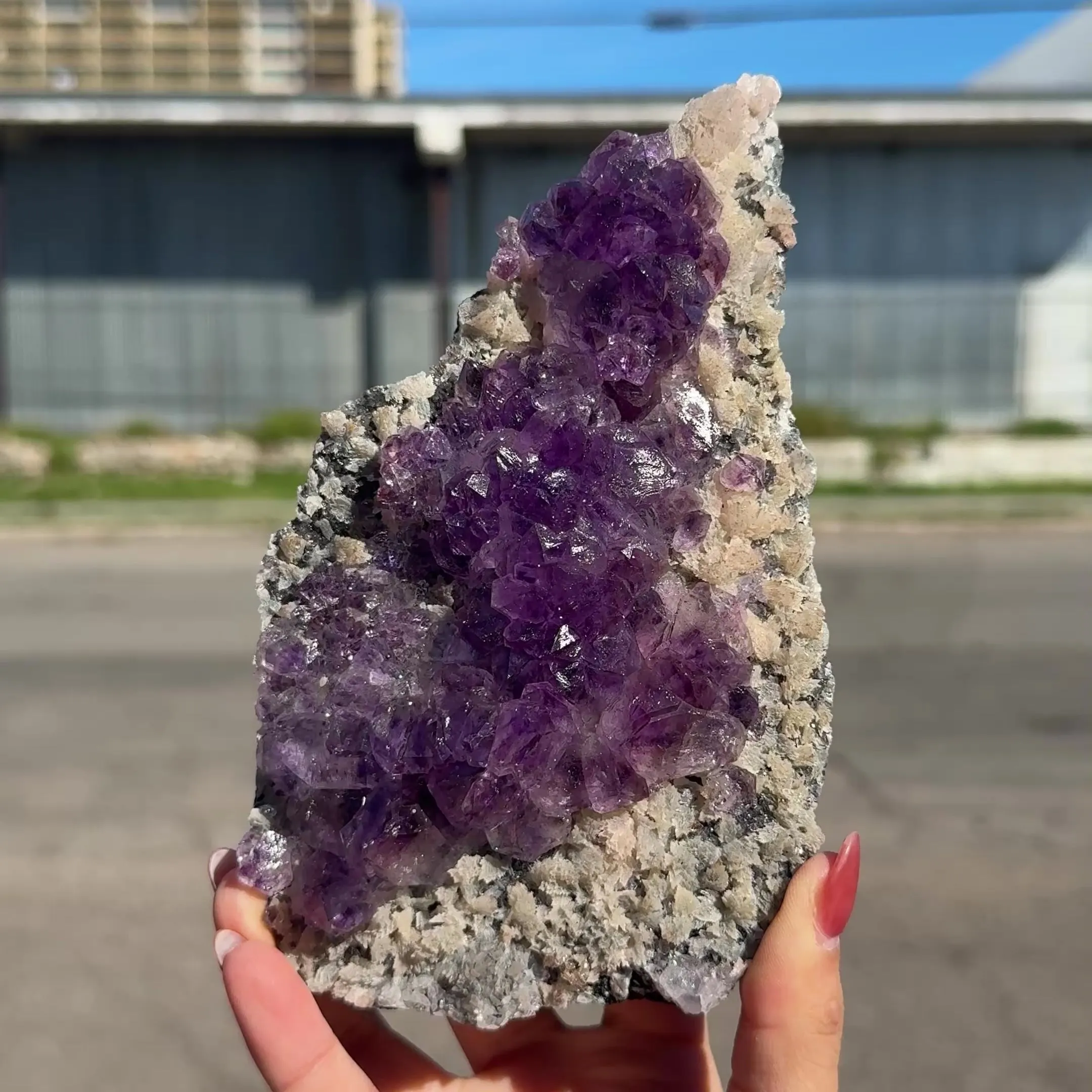 Amethyst Cluster Natural Deep Purple Specimen from Karur, India | - image 8
