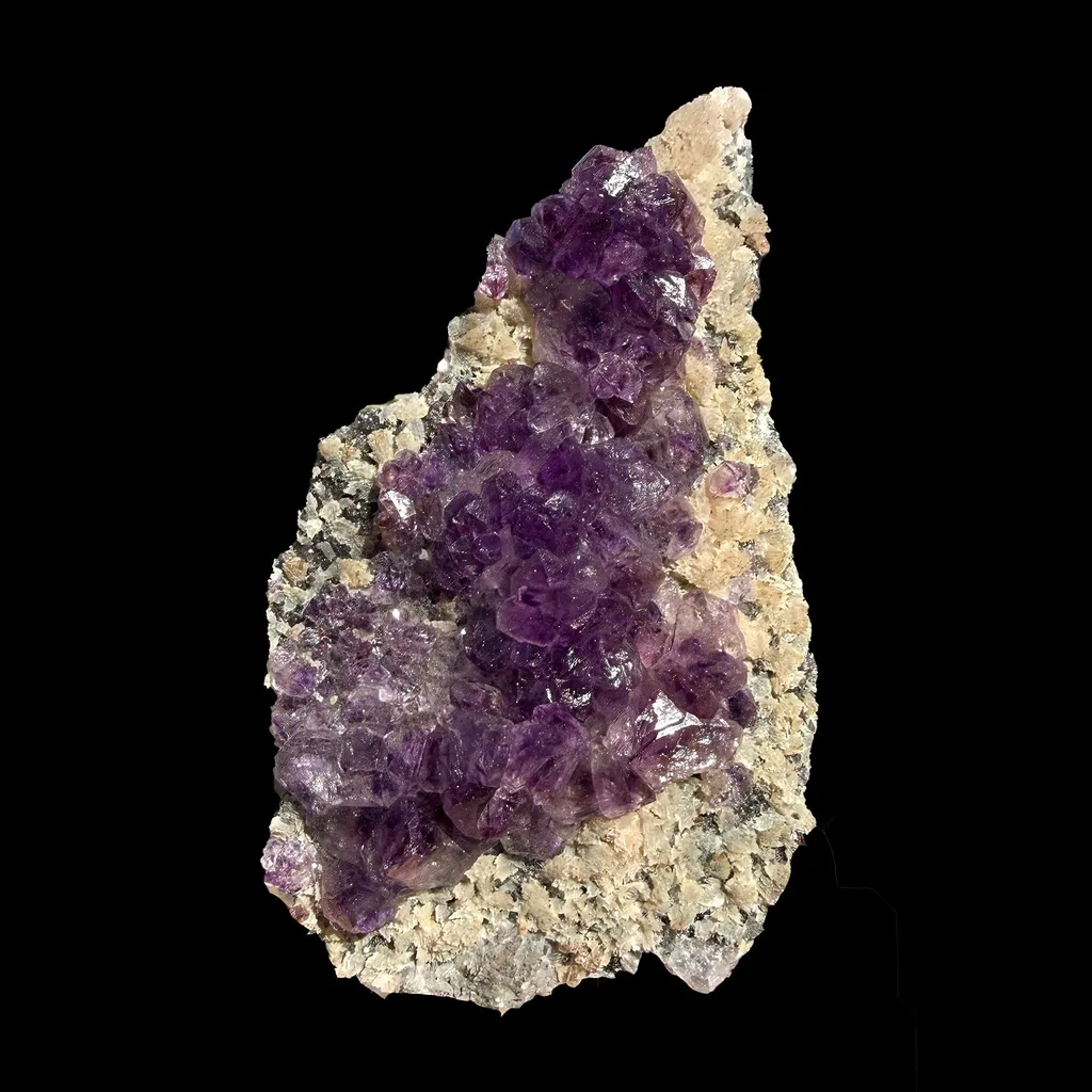Amethyst Cluster Natural Deep Purple Specimen from Karur, India | image