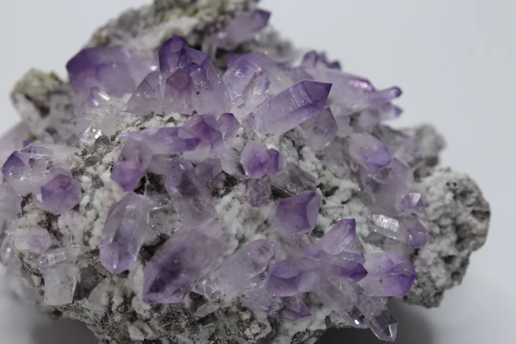 Amethyst crystals on matrix - image 3