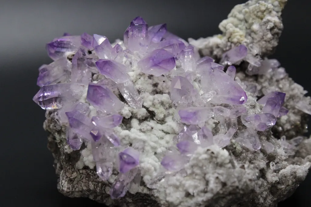 Amethyst crystals on matrix - image 2