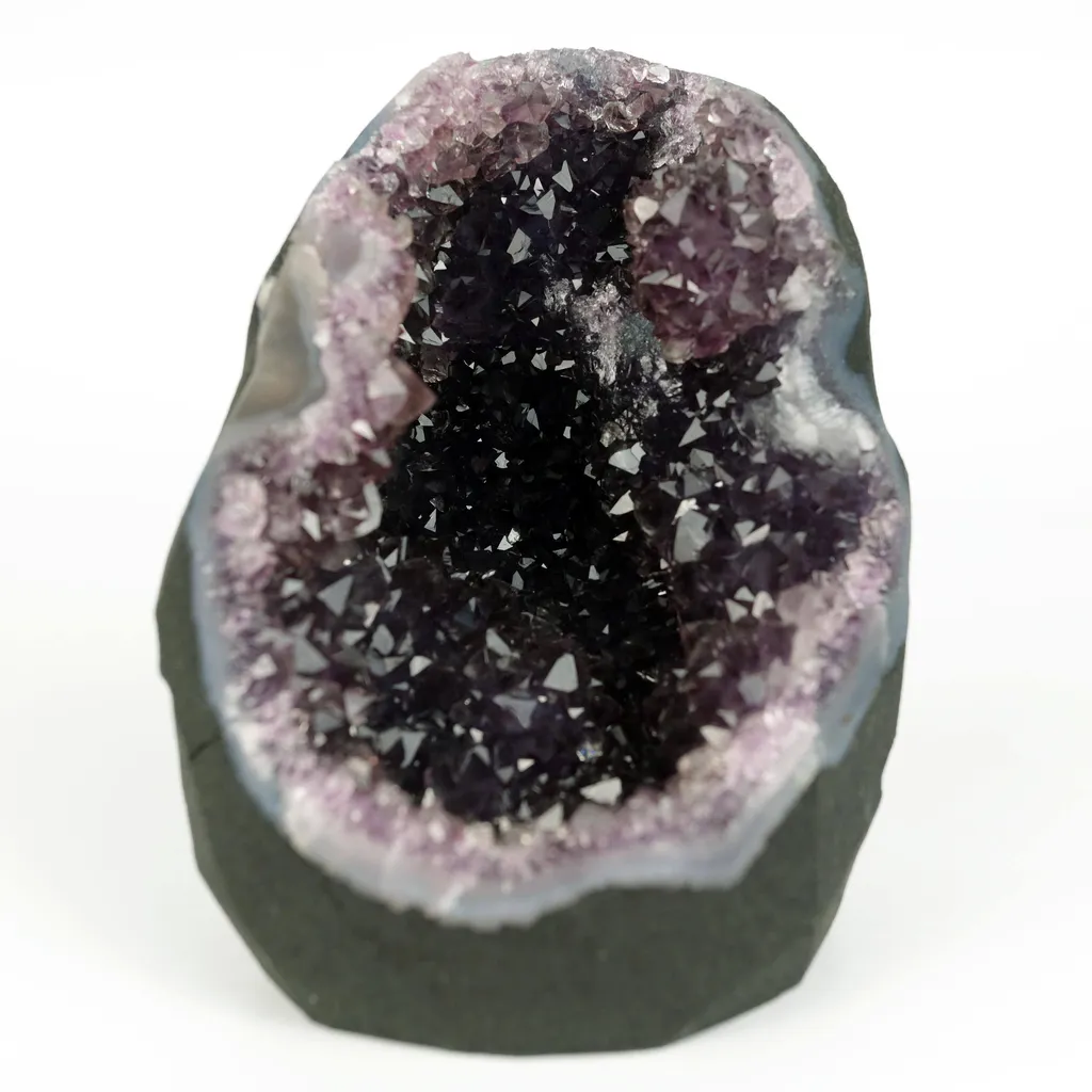 Amethyst Dark Purple Crystals Geode Natural Mineral Specimen image
