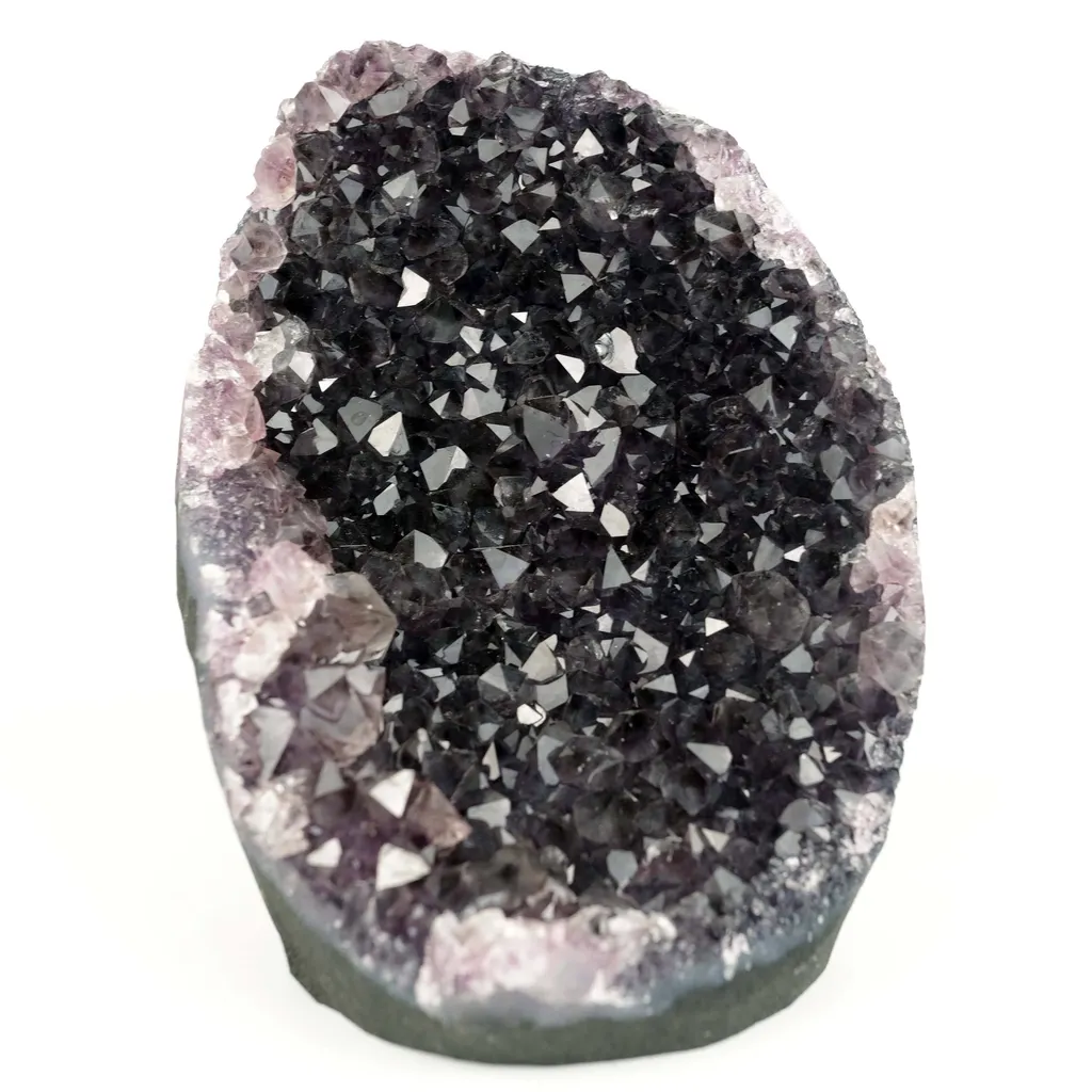 Amethyst Dark Purple Crystals Geode Natural Mineral Specimen image