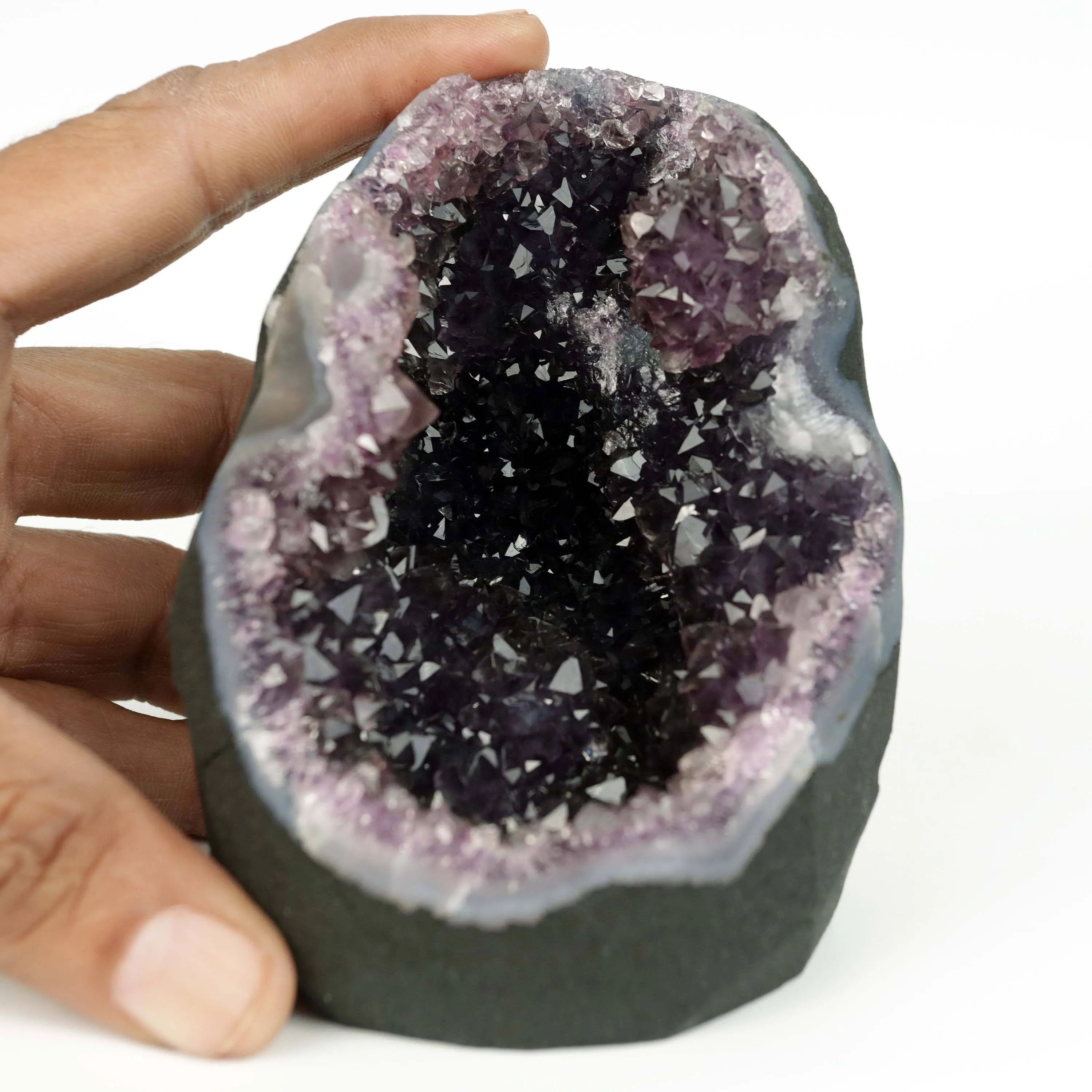 Amethyst Dark Purple Crystals Geode Natural Mineral Specimen - image 3