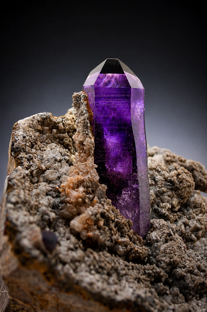 Amethyst from Goboboseb Mountains, Brandberg Area, Erongo Region, Namibia image