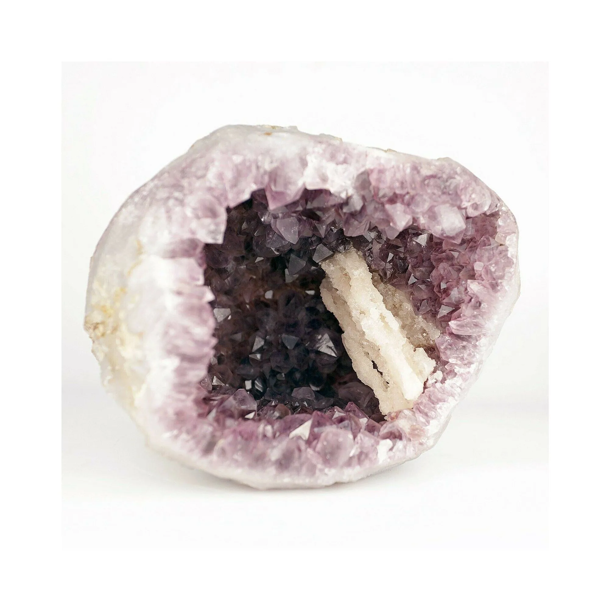 Amethyst Geode formation with Fluorescent Calcite Natural Mineral Specimen - image 3