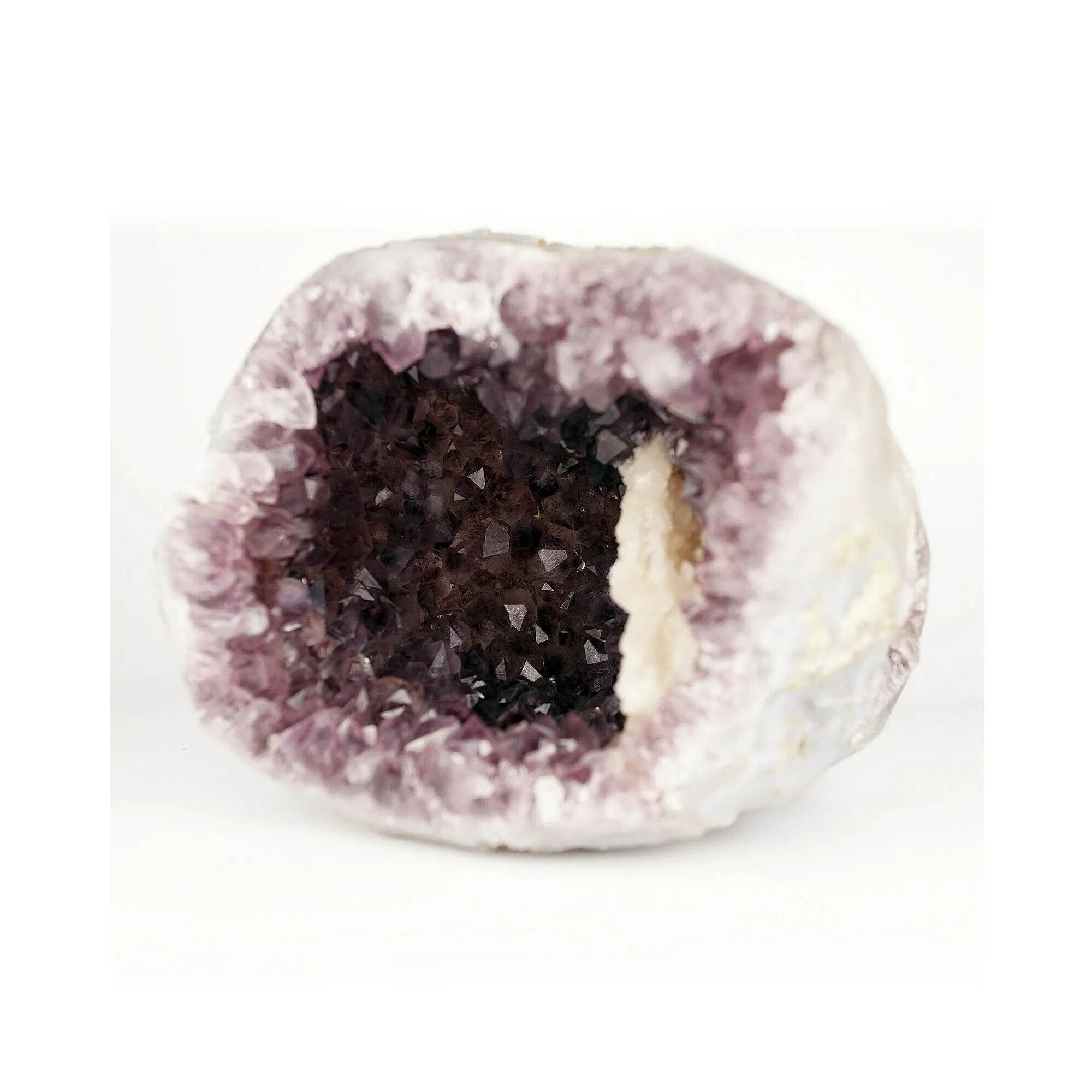 Amethyst Geode formation with Fluorescent Calcite Natural Mineral Specimen - image 2
