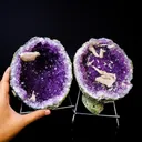 Amethyst Geode with Calcite Natural Mineral Specimen - image 4
