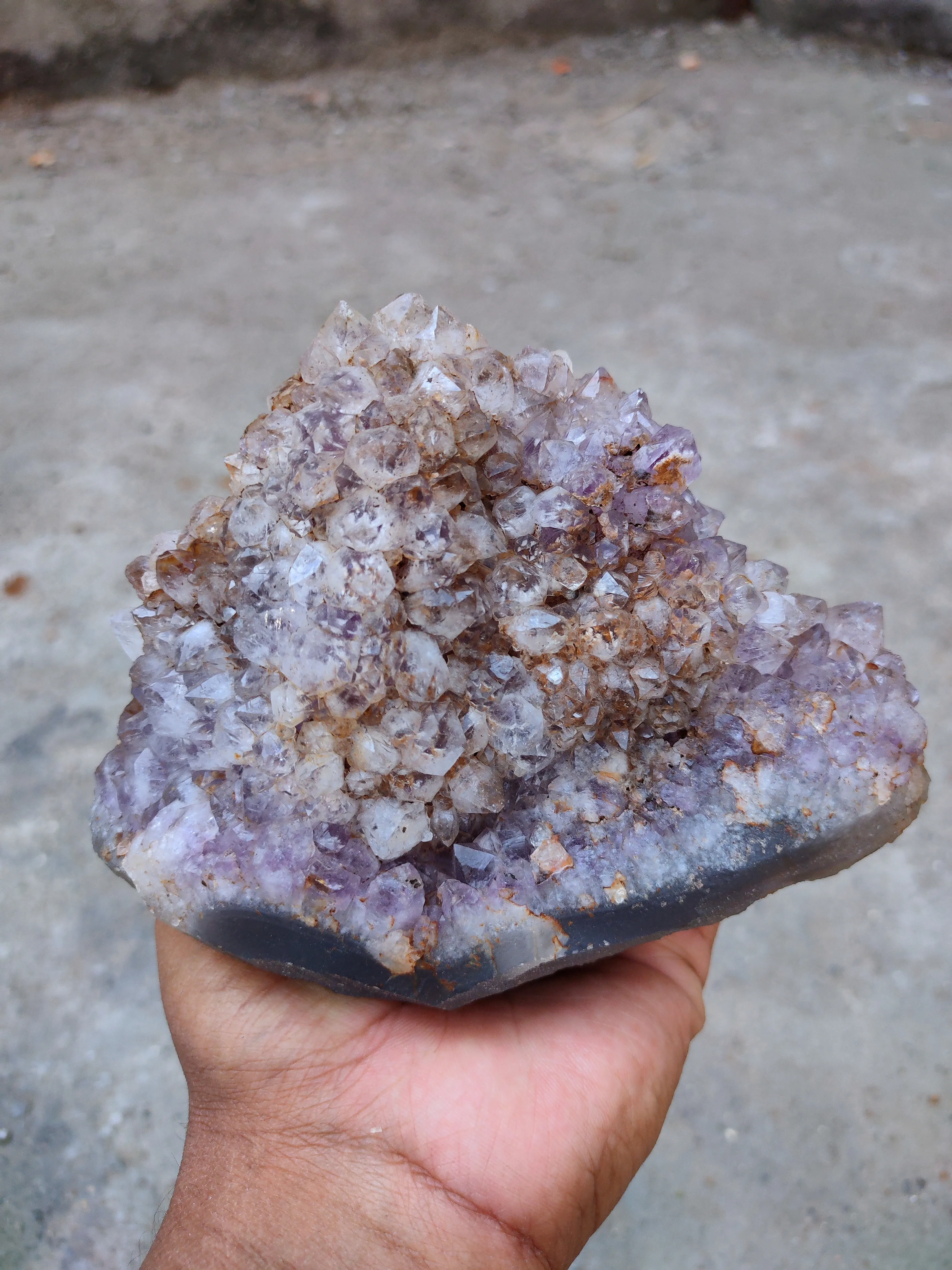 Amethyst in Okenite Ball - image 4