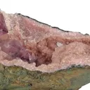 Amethyst in Rhodochrosite Geode - image 2