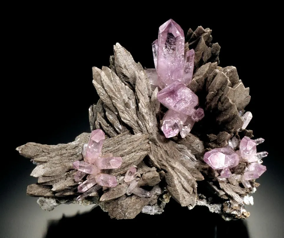 Amethyst on Calcite - image 1