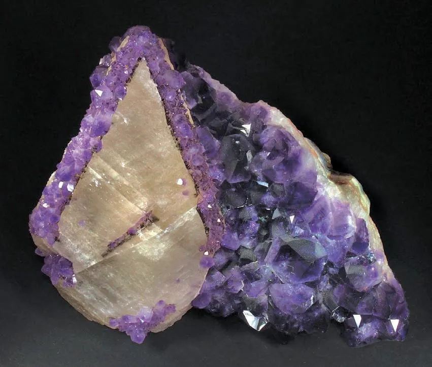 Amethyst on Calcite image