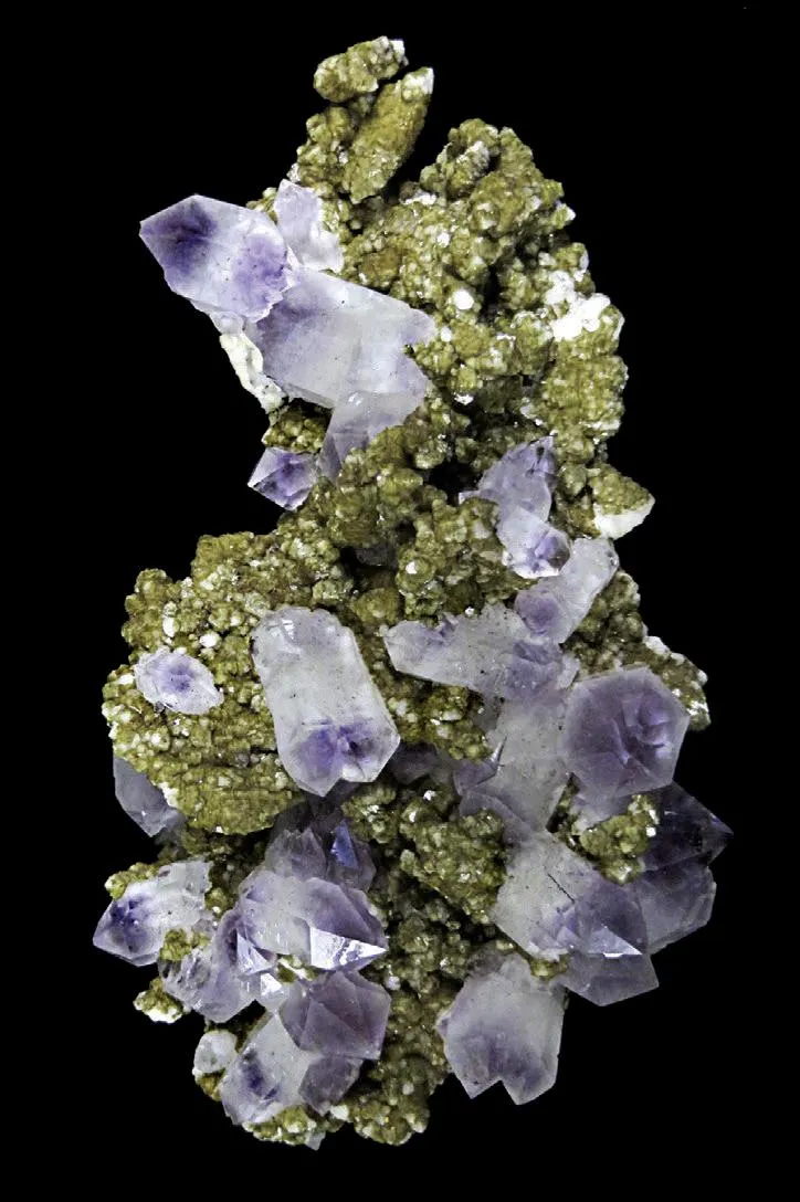 Amethyst on Zinc-rich Calcite - image 1