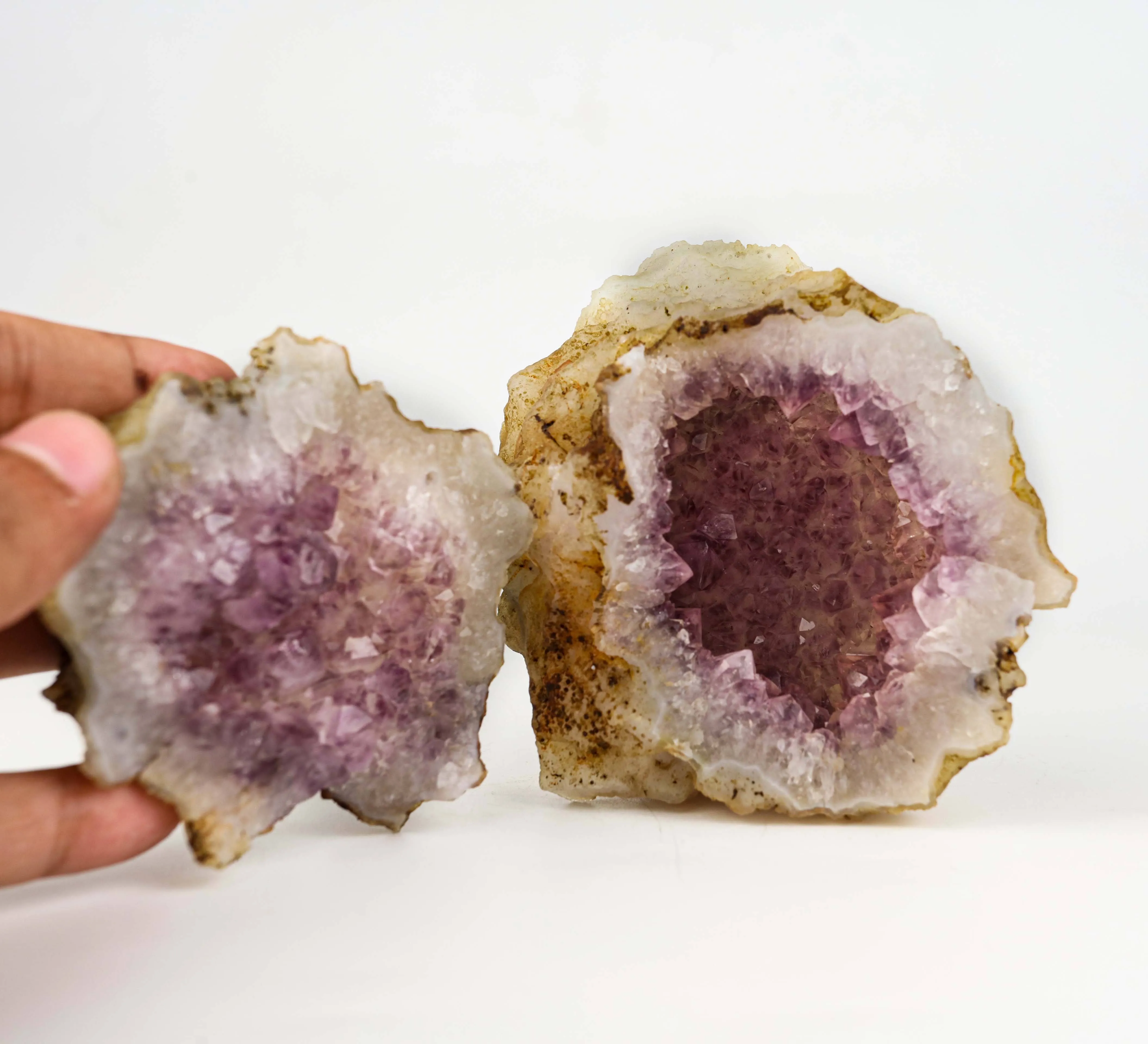 Amethyst Purple Crystals Geode (2 Halves ) Natural Mineral Specimen - image 5