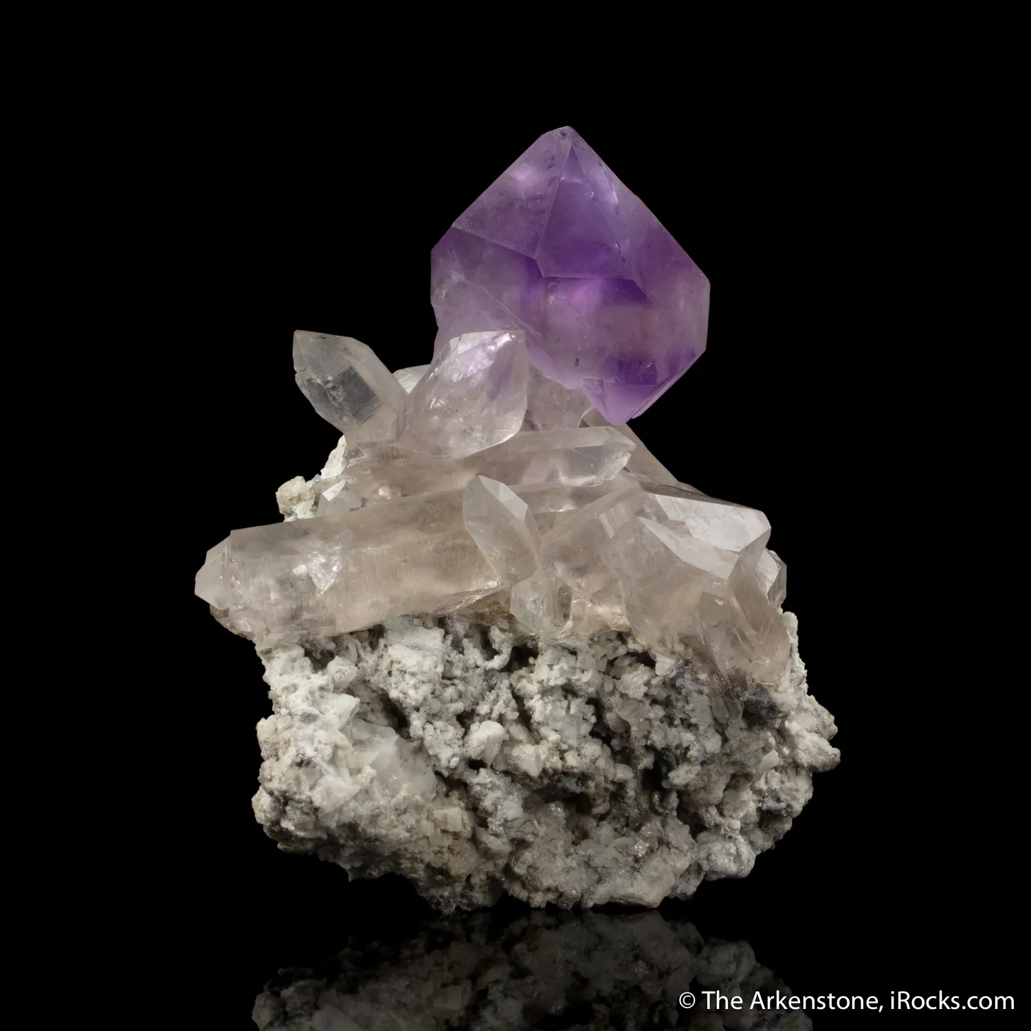 Amethyst scepter on Quartz - image 3