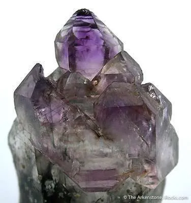 Amethyst Scepter on Smoky Quartz - image 2
