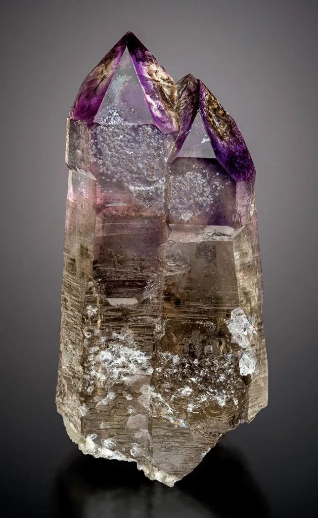 Amethyst-Smoky Quartz scepter image
