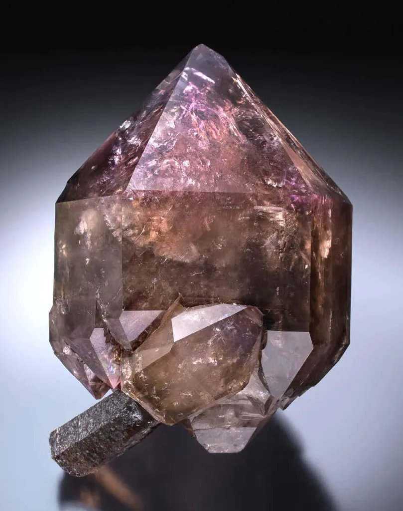 Amethyst-Smoky Quartz scepter image