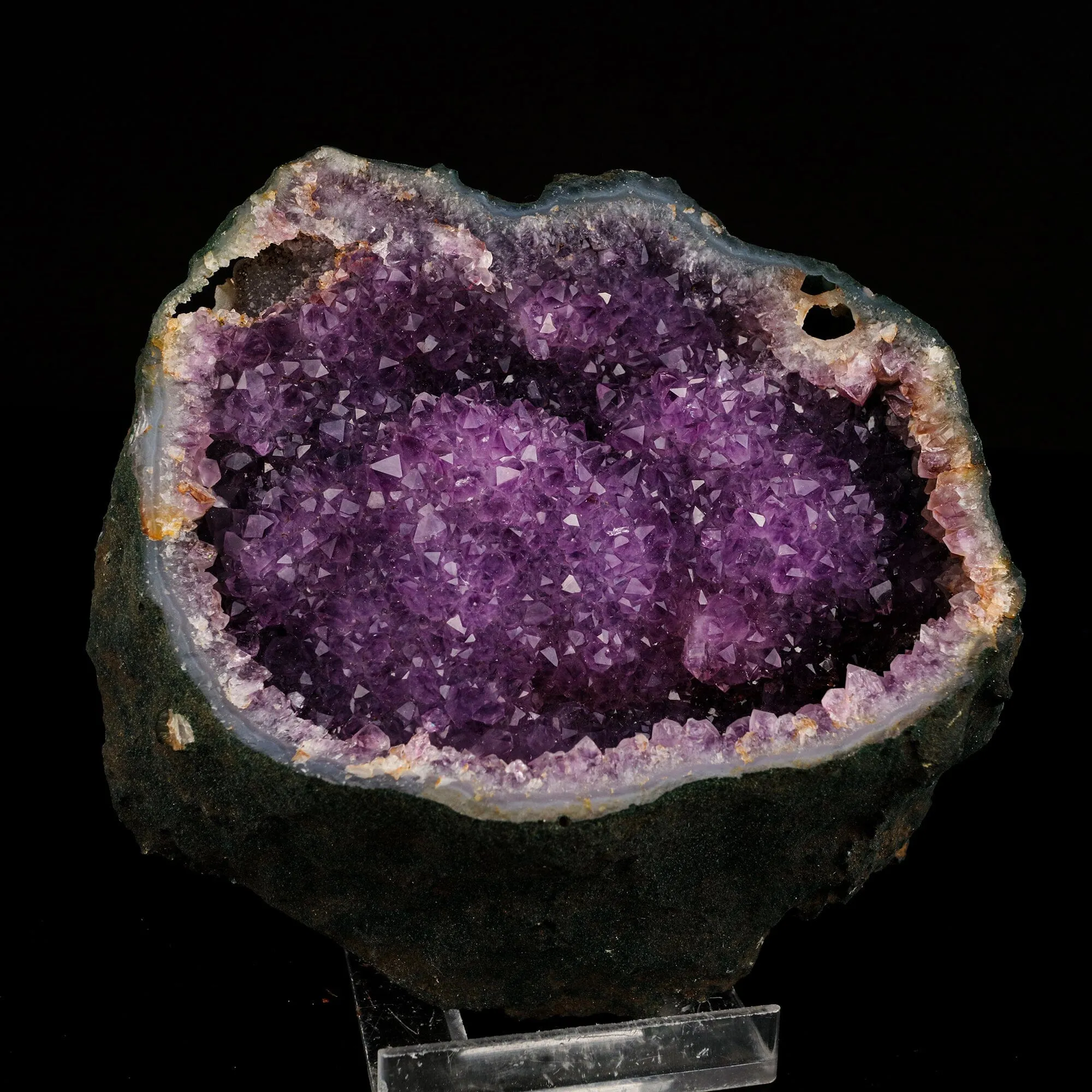Amethyst Sparkling Crystals Geode in Half Natural Mineral Specimen - image 1