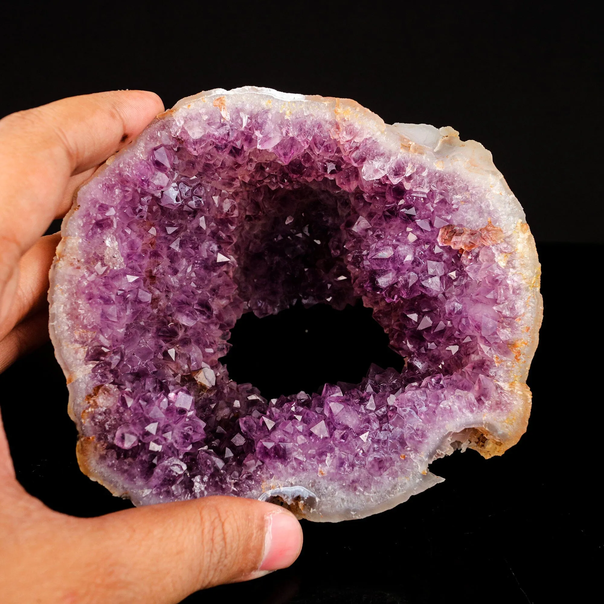Amethyst Sparkling Crystals Geode in Half Natural Mineral Specimen - image 5