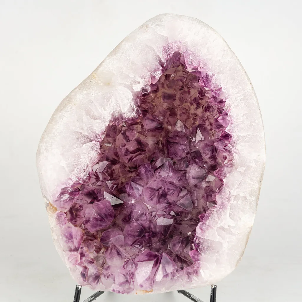 Amethyst Sparkling Crystals Geode in Half Natural Mineral Specimen image