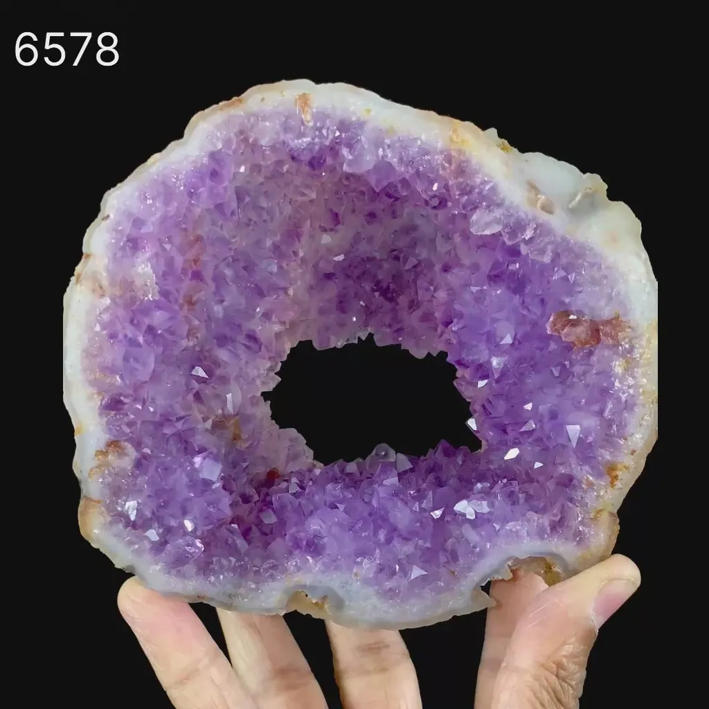 Amethyst Sparkling Crystals Geode in Half Natural Mineral Specimen - image 6