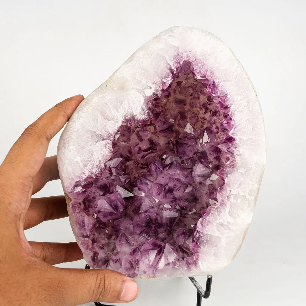 Amethyst Sparkling Crystals Geode in Half Natural Mineral Specimen - image 4