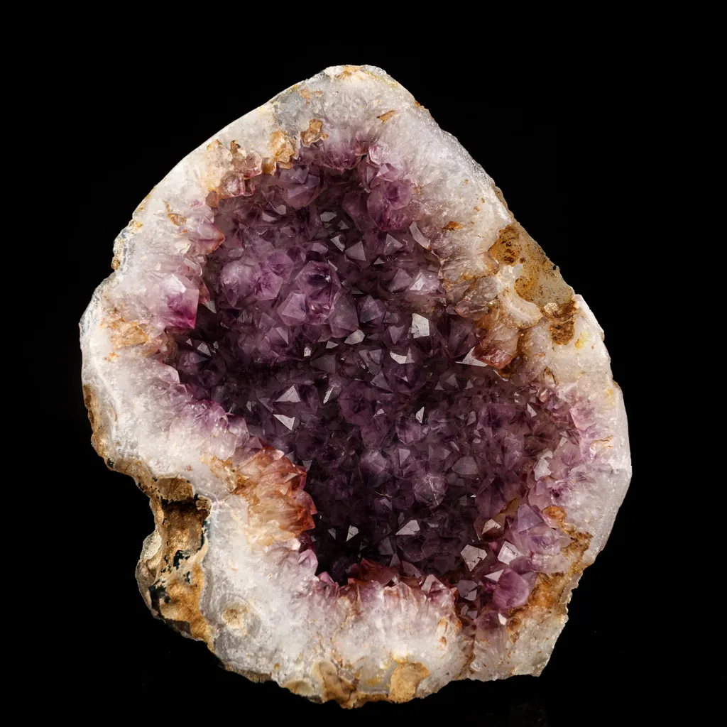 Amethyst Sparkling Crystals Geode in Half Self Standing Natural Mineral Specimen image