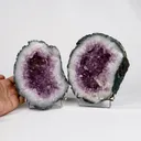 Amethyst Sparkling Crystals Geode in two Halfs Natural Mineral Specimen - image 2