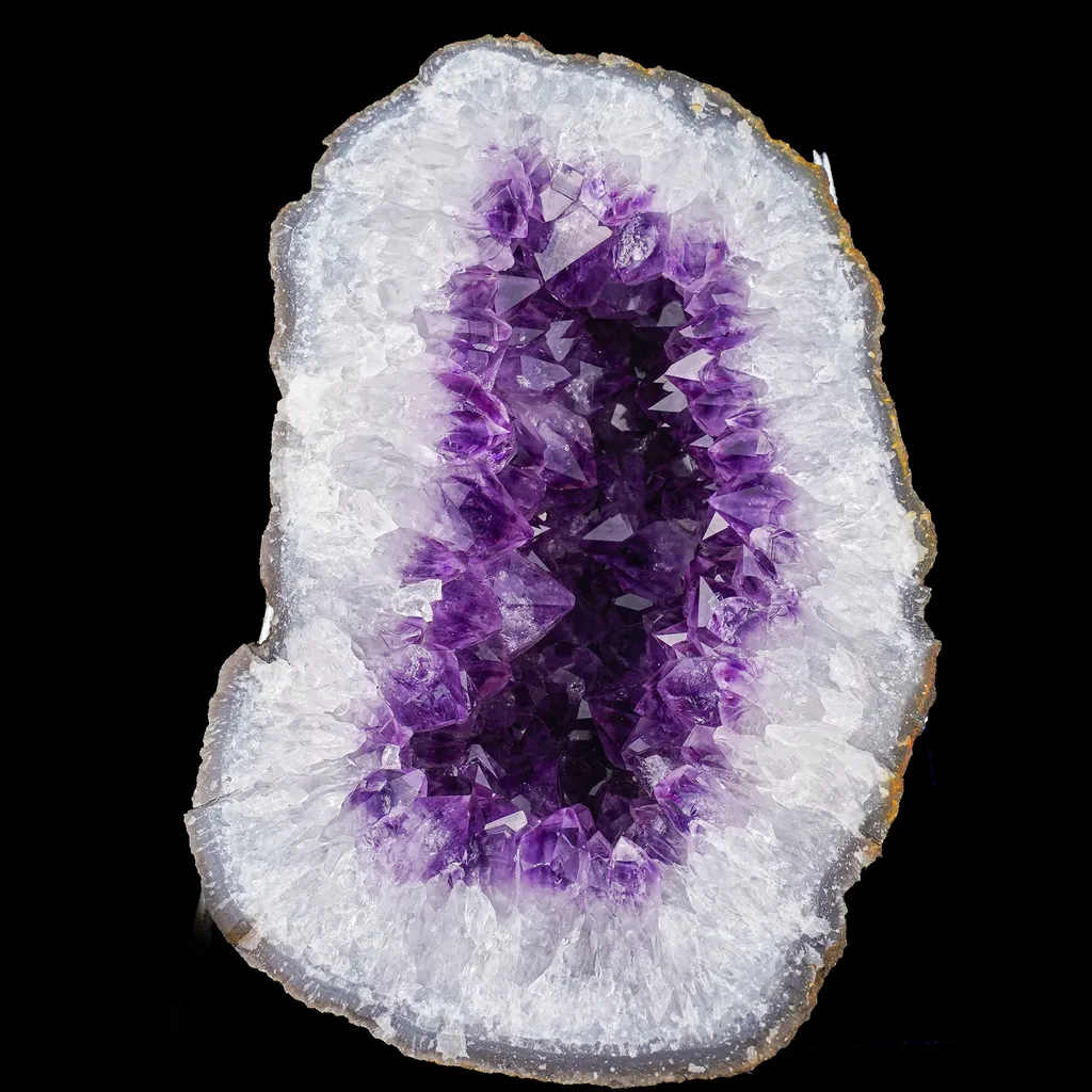 Amethyst Sparkling Crystals Geode in two Half's Natural Mineral Specimen image