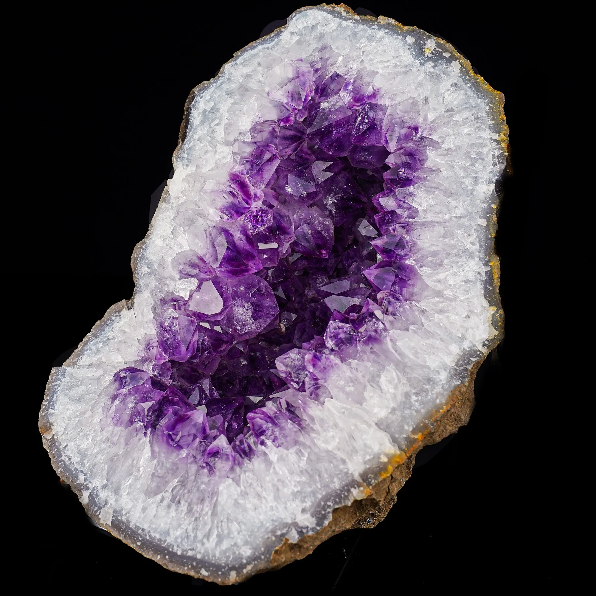 Amethyst Sparkling Crystals Geode in two Half's Natural Mineral Specimen - image 4