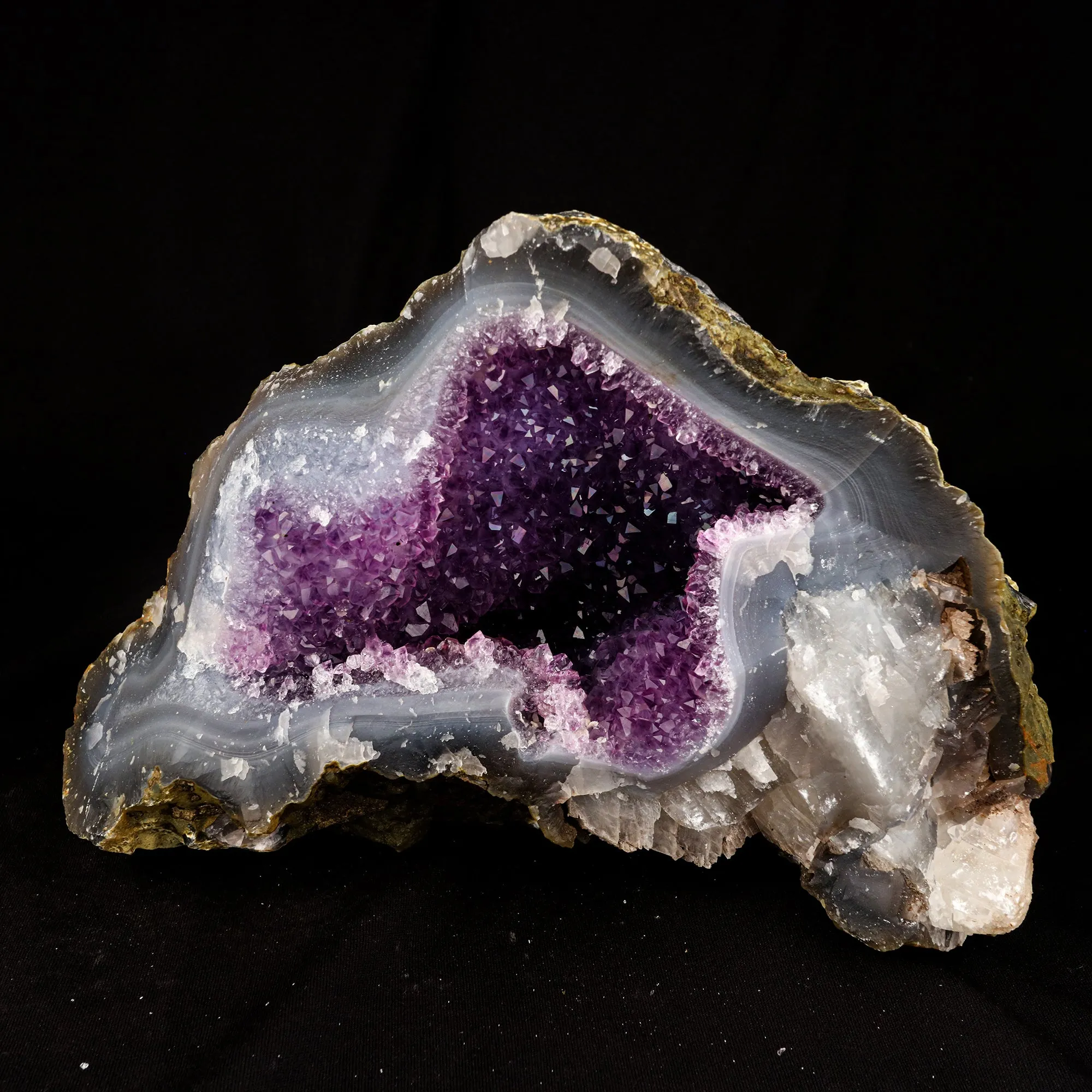 Amethyst Sparkling Crystals Geode in two Half's Natural Mineral Specimen - image 4