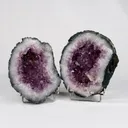 Amethyst Sparkling Crystals Geode in two Halfs Natural Mineral Specimen - image 1