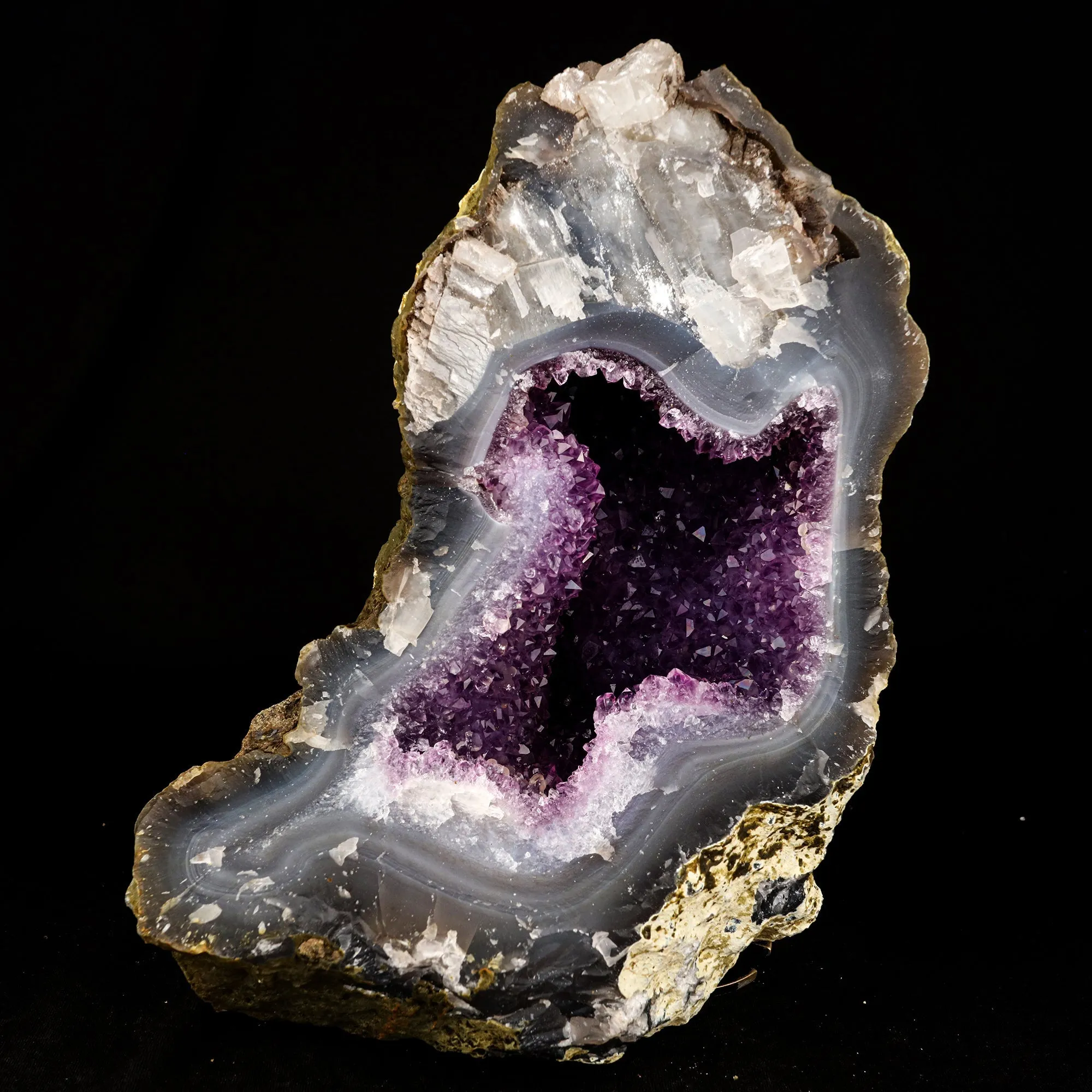 Amethyst Sparkling Crystals Geode in two Half's Natural Mineral Specimen - image 3