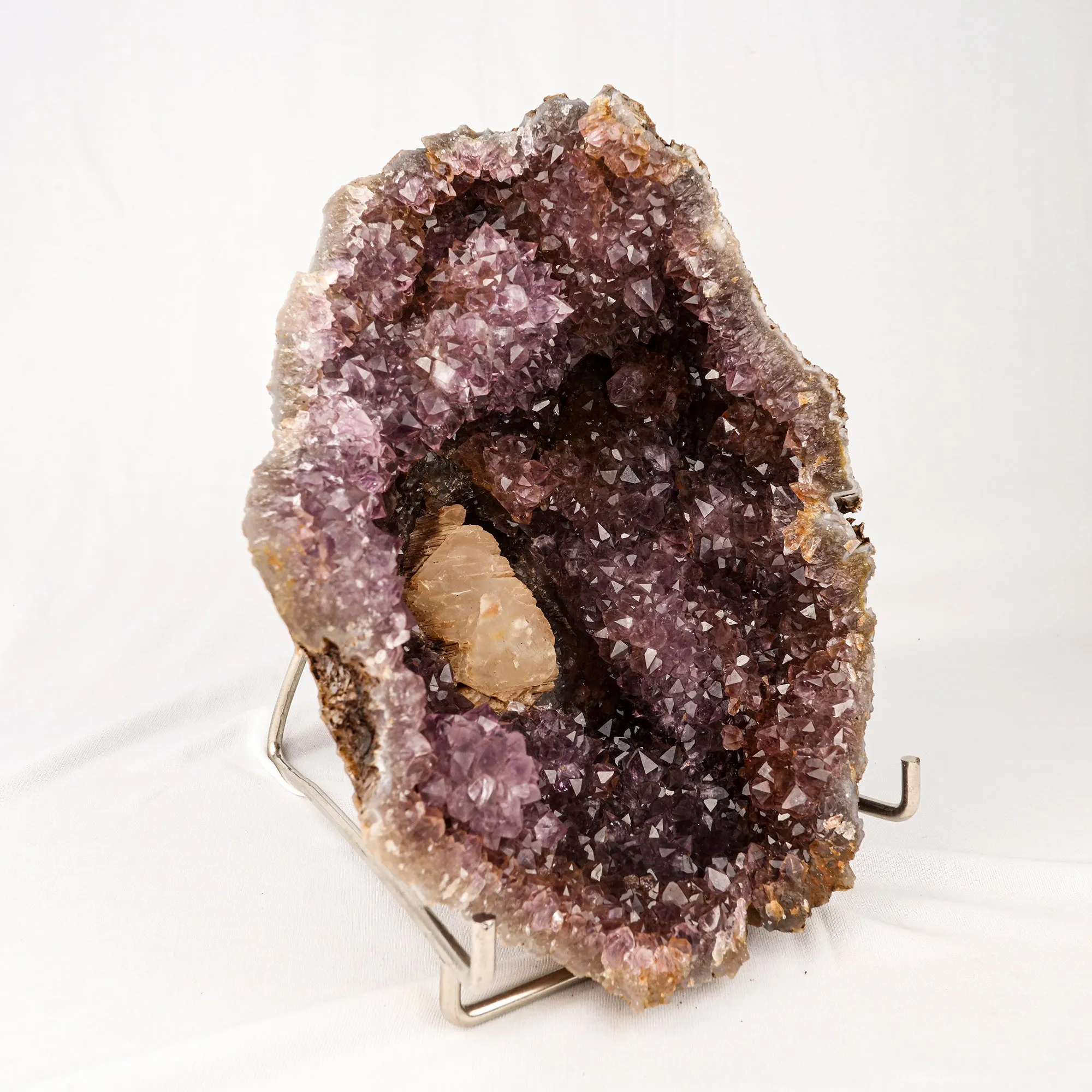 Amethyst Sparkling Crystals with Calcite Natural Mineral Specimen - image 2