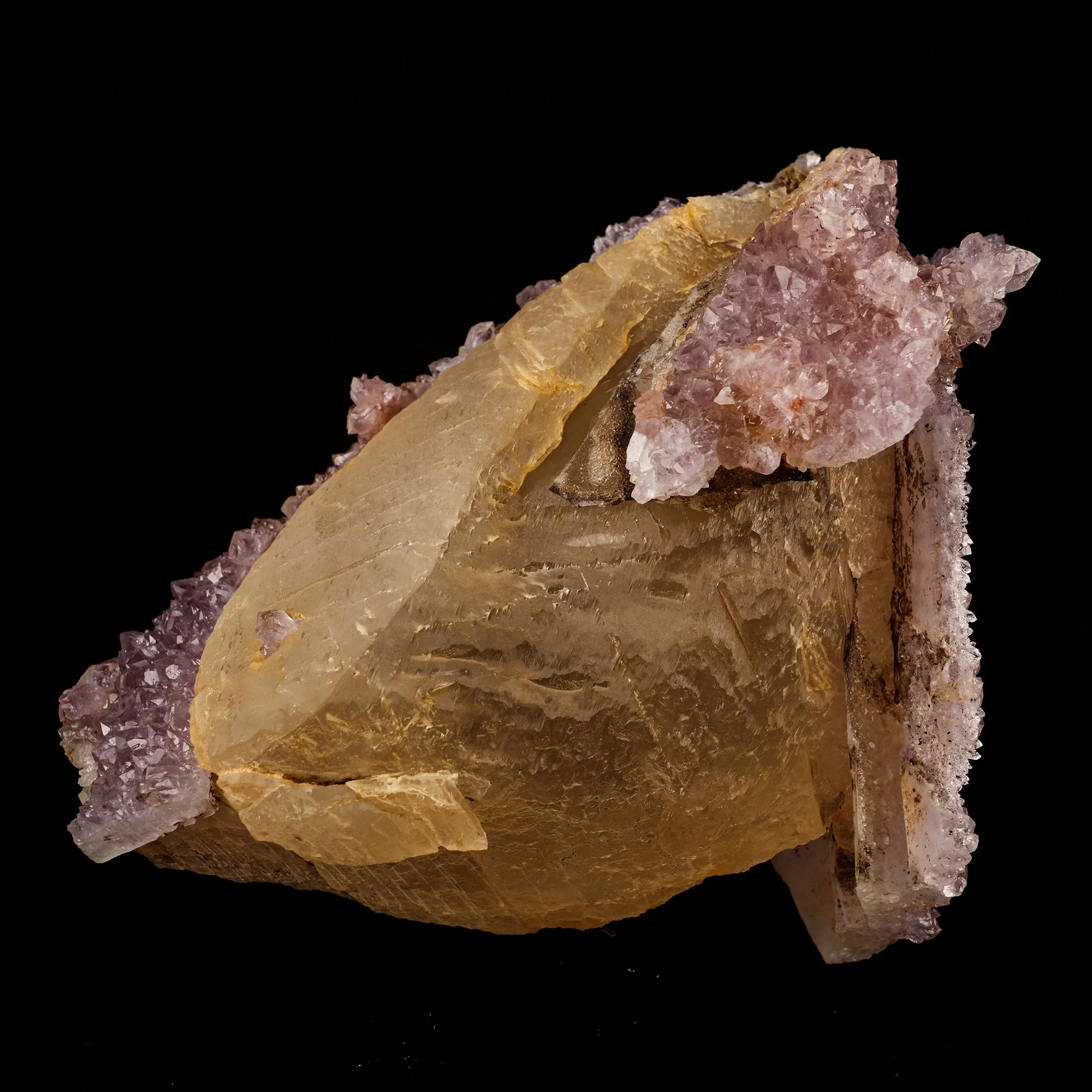 Amethyst Sparkling Crystals with Calcite Natural Mineral Specimen - image 4