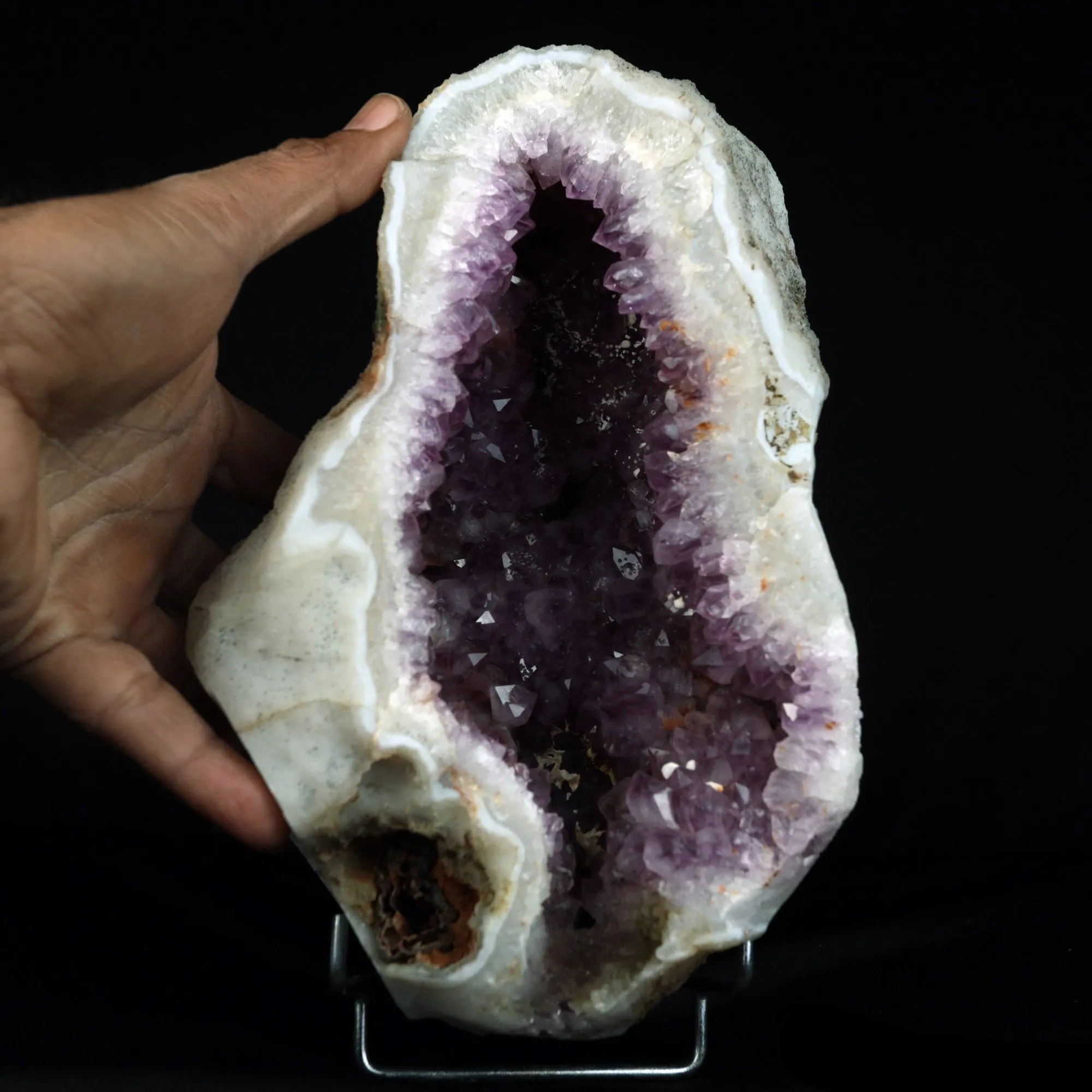 Amethyst Sparkling Geode (repaired) Natural Mineral Specimen - image 4