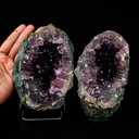 Amethyst Sparkling Two Havles Geode Natural Mineral Specimen - image 3