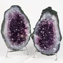 Amethyst Sprakling Crystals Geode in two Halfs Natural Mineral Specimen - image 1
