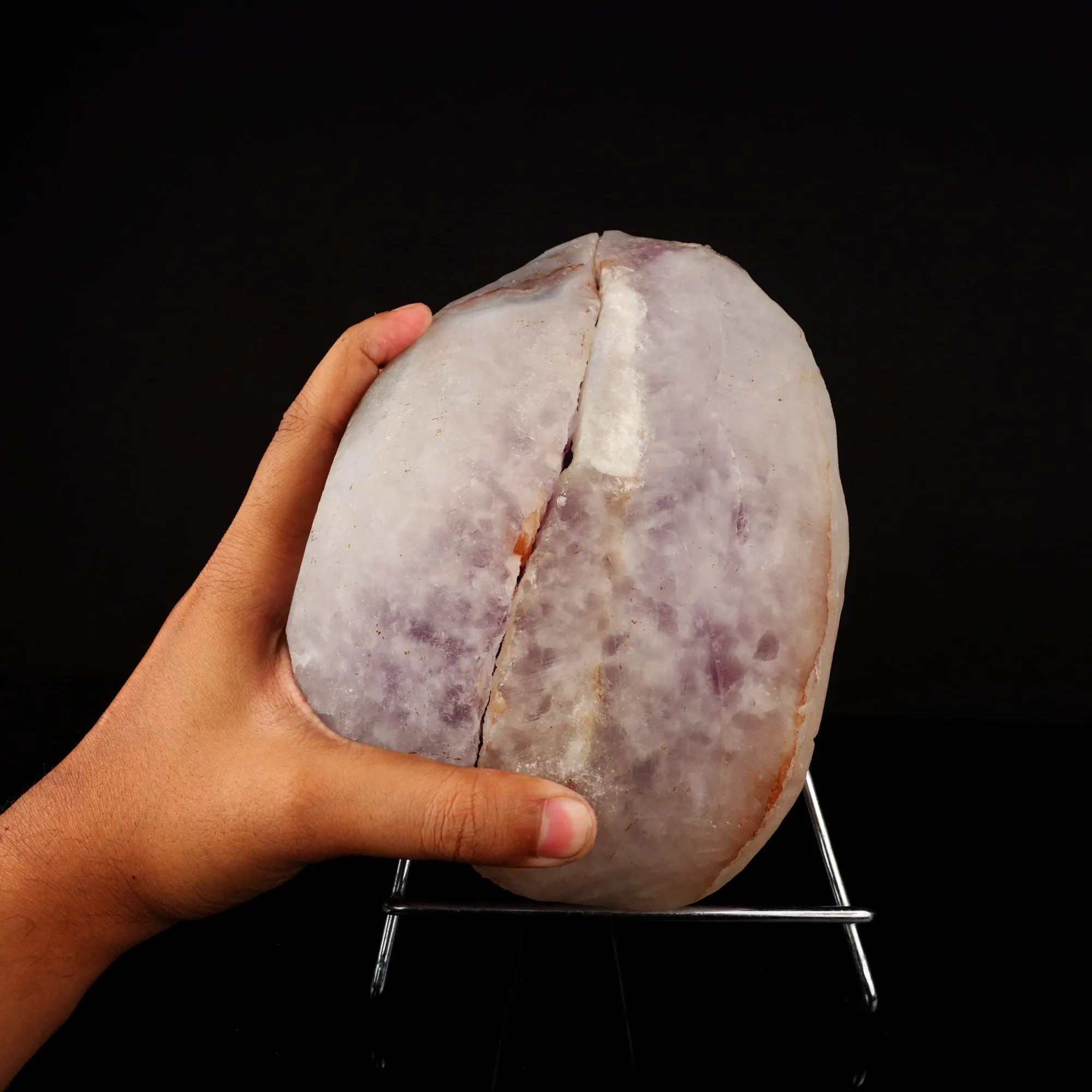 Amethyst Sprakling Crystals Geode in two Halfs Natural Mineral Specimen - image 3