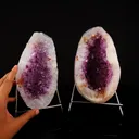 Amethyst Sprakling Crystals Geode in two Halfs Natural Mineral Specimen - image 2