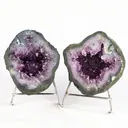 Amethyst Sprakling Crystals Geode in two Halfs Natural Mineral Specimen - image 1
